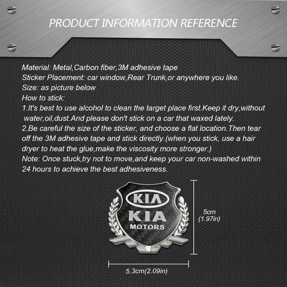 Металлический боковой значок-наклейка для стайлинга автомобиля KIA Optima Ceed Rio 3 Pegas Picanto Cerato Soul Sportage Аксессуары для эмблемы на окне автомобиля