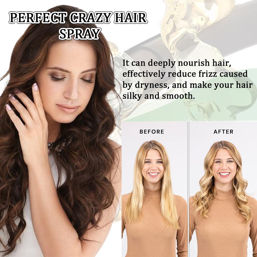 Eelhoe Hair Styling Spray Men Women Lasting Hair Fluffy Moisturizing Gel Hair Thickening Plant Protein Natural Hair Style