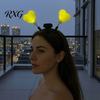 Photo Prop Light Up Hairband LED Star Headband with Spring, Wobble Hair Hoop Soft Glow Accessory for Party Concert, Glowing Festival Kids Adults,