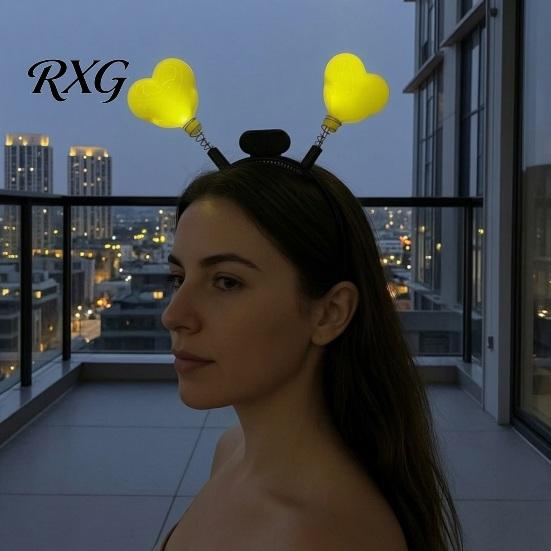 Photo Prop Light Up Hairband LED Star Headband with Spring, Wobble Hair Hoop Soft Glow Accessory for Party Concert, Glowing Festival Kids Adults,