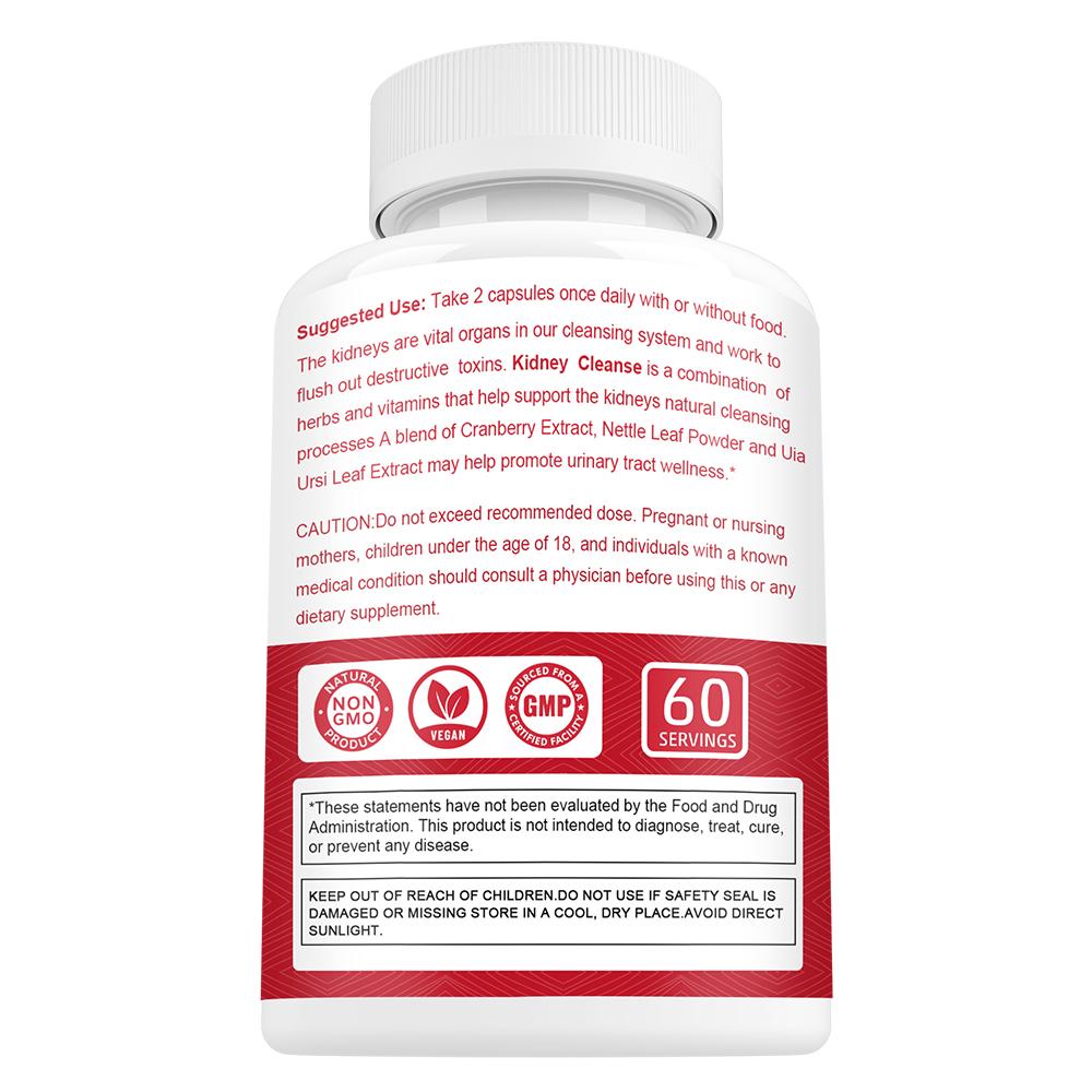 Fearather Kidney Cleanse Dietary Supplement -Cranberry, Vitamin K-120 Capsules