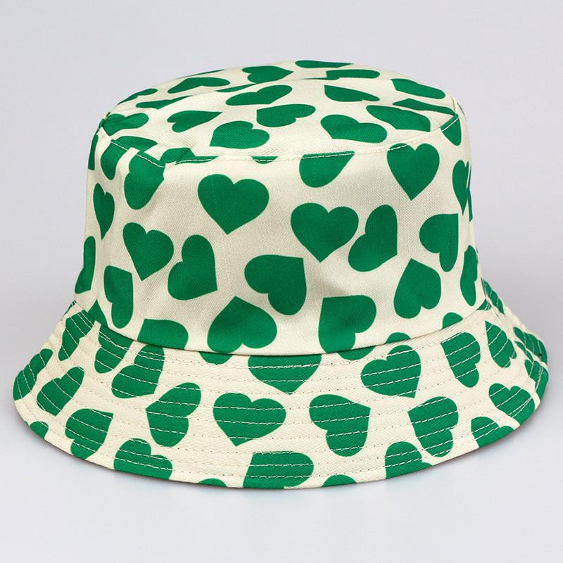 Heart Love Reversible Fisherman Hat For Summer Sun Protection Breathable Cute Outdoor Accessory