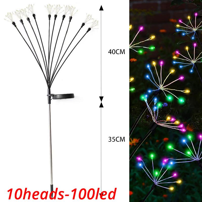 Solar LED Small Firework Fairy Light Outdoor Garden Lawn Light Waterproof for Pathway Yard Patio Landscape Decor Lighting