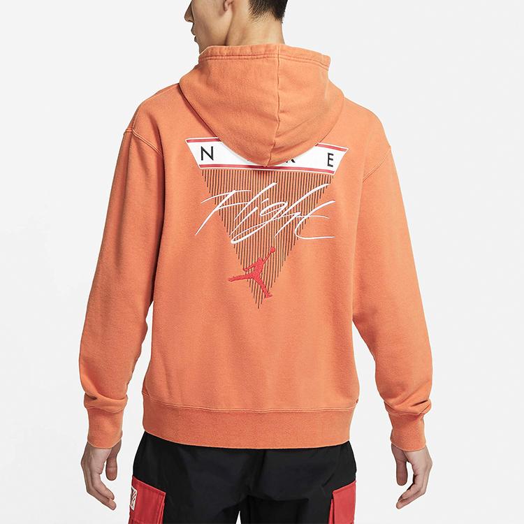 Jordan Flight Sweatshirts Men's Mars Sunrise Red Hooded Moderate Regular CZ6094-850