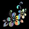 23.8x24.9CM Laser Vinyl Flower Pattern Car Motorcycle Body Bumper Hood Window Decal Scratch Sticker