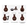 130ml Essential Oil Diffuser Humidifier Aromatherapy Wood Grain Vase Aroma LED
