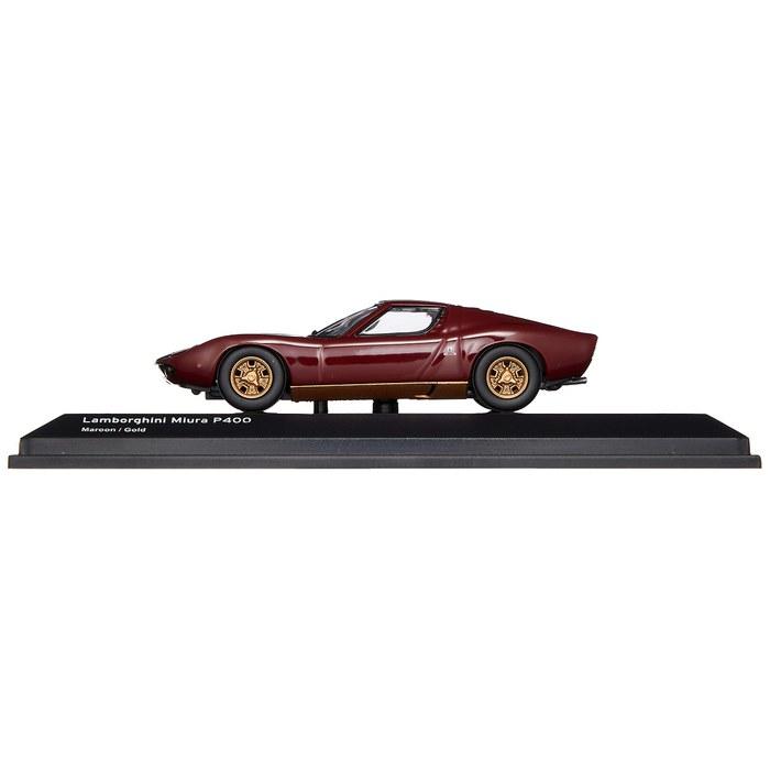 Bunka Original Миниатюрная модель автомобиля 1/64 Lamborghini Miura P400 Бордовый/Золотой