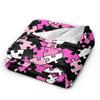 Puzzle Camouflage Pattern Flannel blankets Winter  Super Soft Throw blanket for Kids Home Decor Bedspread Sofa Bed Cover