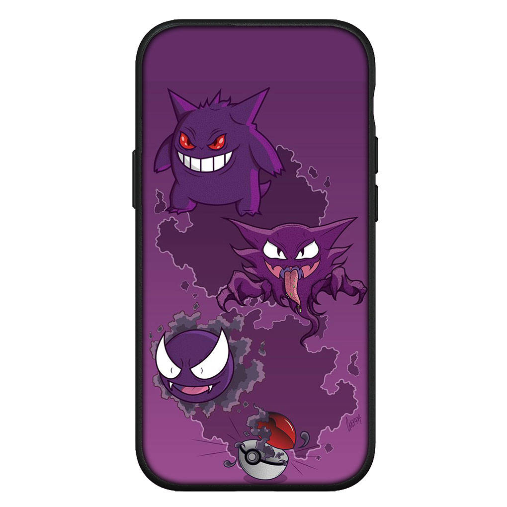 Чехол для iPhone 16 15 Xiaomi Redmi Note 14 13 12 11 Pro Max X 8 9 16e Samsung Galaxy S25 S24 S23 Moto A4 OPPO Huawei GO Gengar Pikachu Phone Case