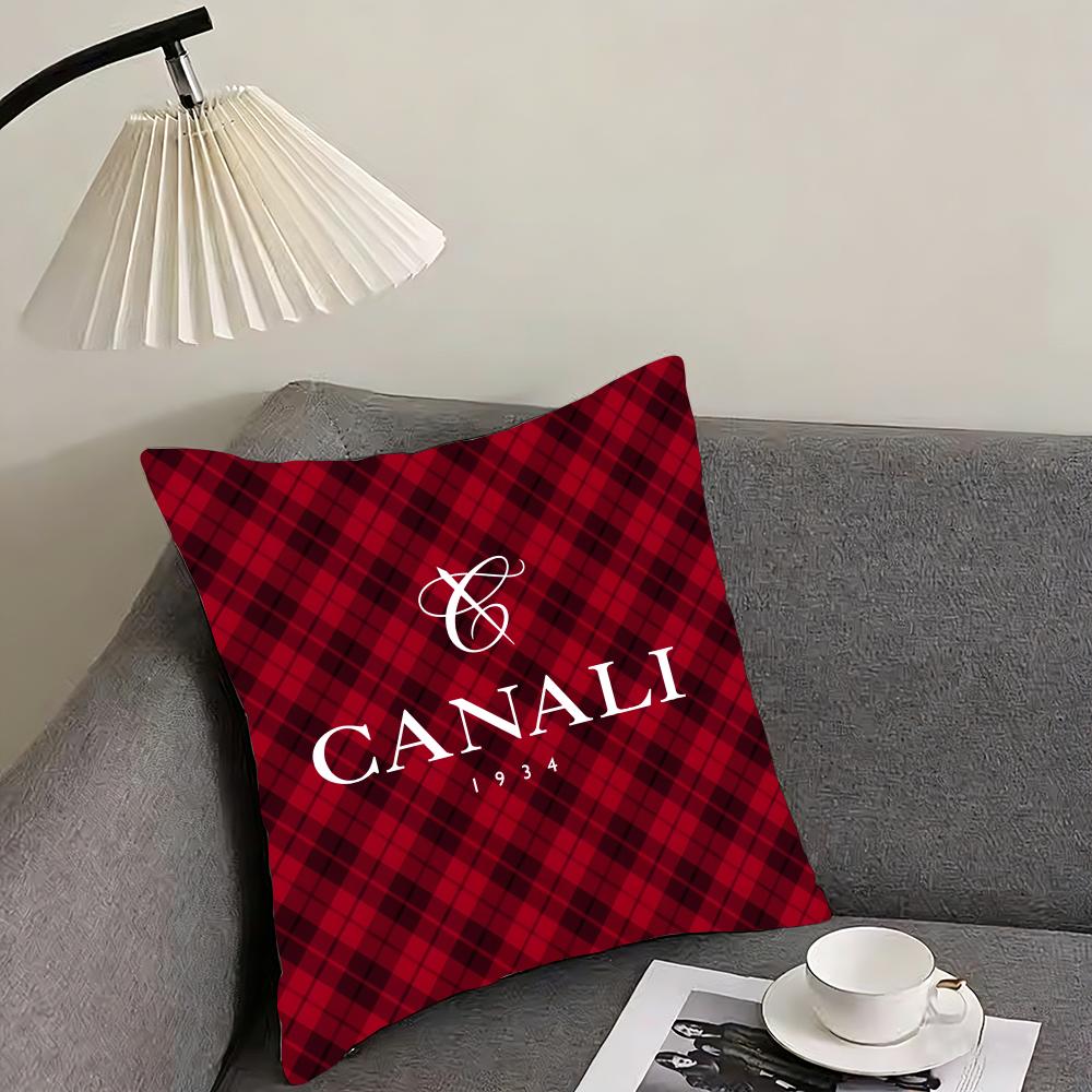 Fashion CCanali Cushion Cover Elegant Comfort Pillowcase Sofa Bed Doublesided Printed Invisible Zipper Home Decor