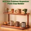 Wood Tableware Shelf Multipurpose Tabletop Stand Mini Cup Holder  Home Accessories