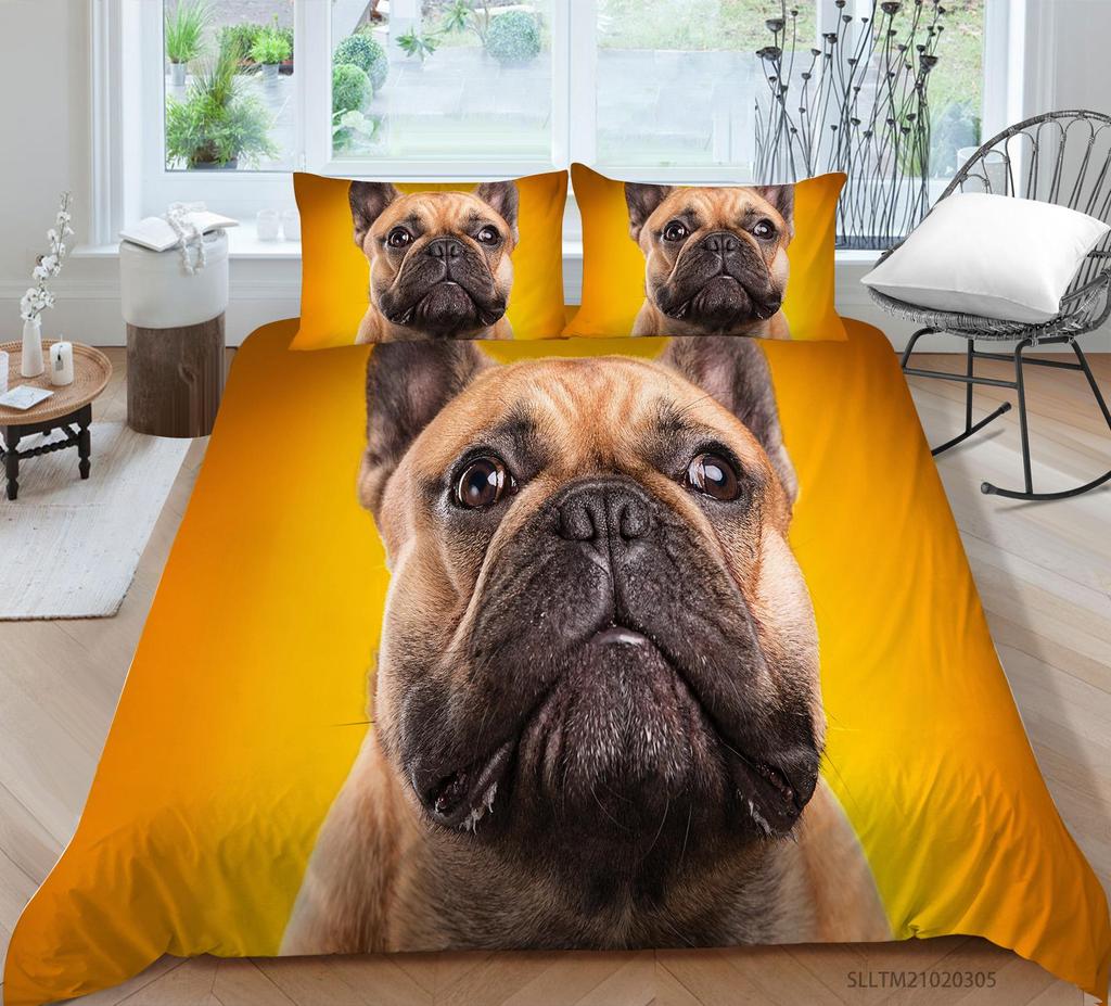 Новая мода Пододеяльник для домашних животных с подушкой для постельного белья Домашний текстиль Модная картина для собак Постельный костюм Высококачественное постельное белье Unqiue Design Пододеяльник
