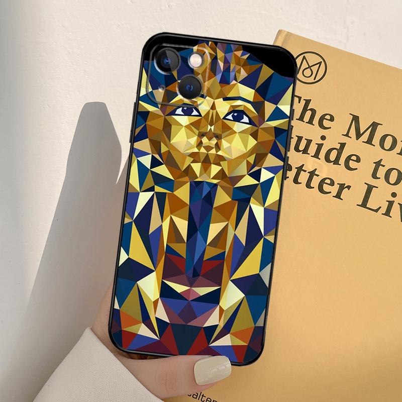 Чехол для телефона Тутанхамон для iPhone 16 15 14 13 12 11 Pro Max 12 13 mini XR 16e 15 16 Plus Полное покрытие