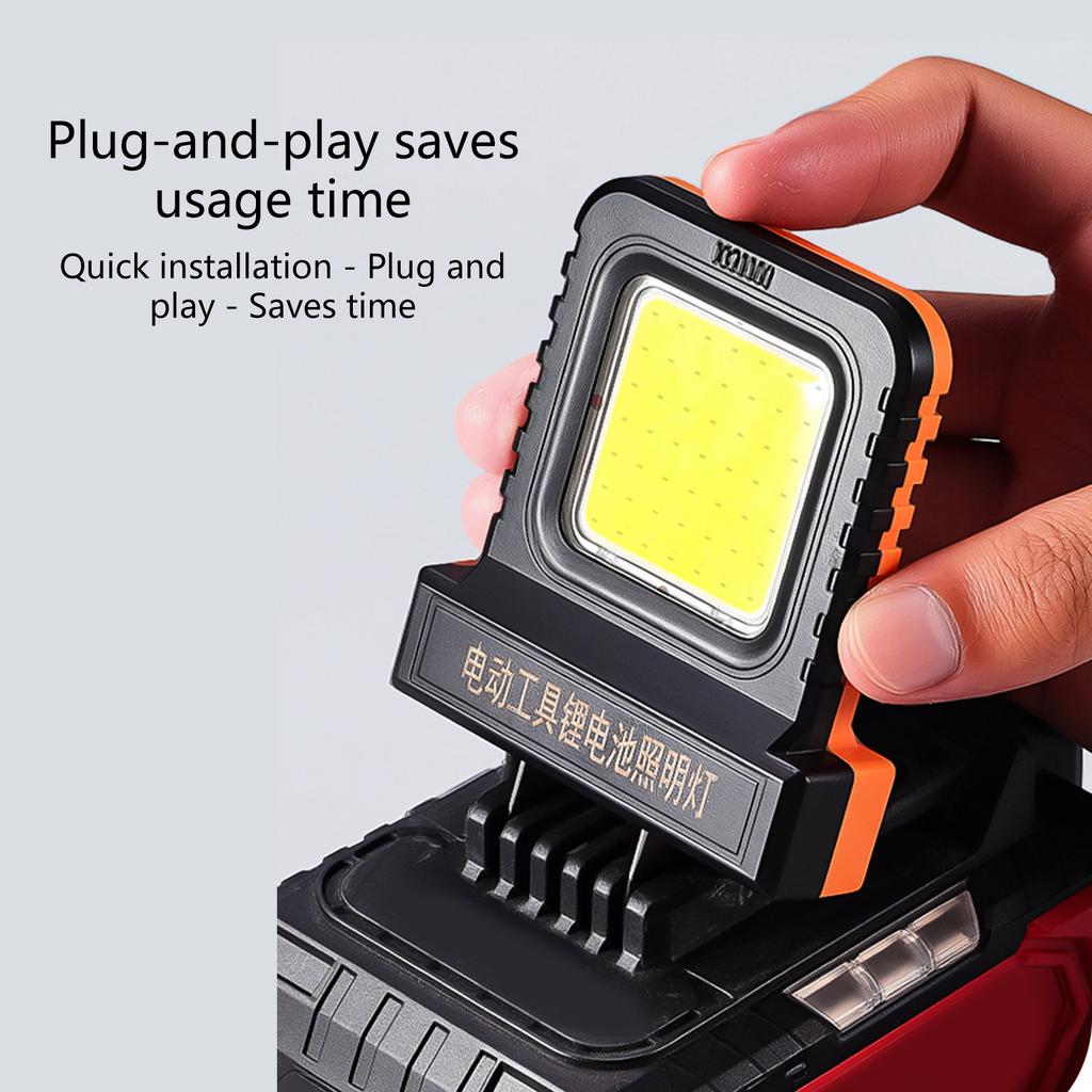 Adjustable Clamp Battery Power Work Light With 2 Mode For Power Tool Batteries LED Light Indoor Outdoor Use