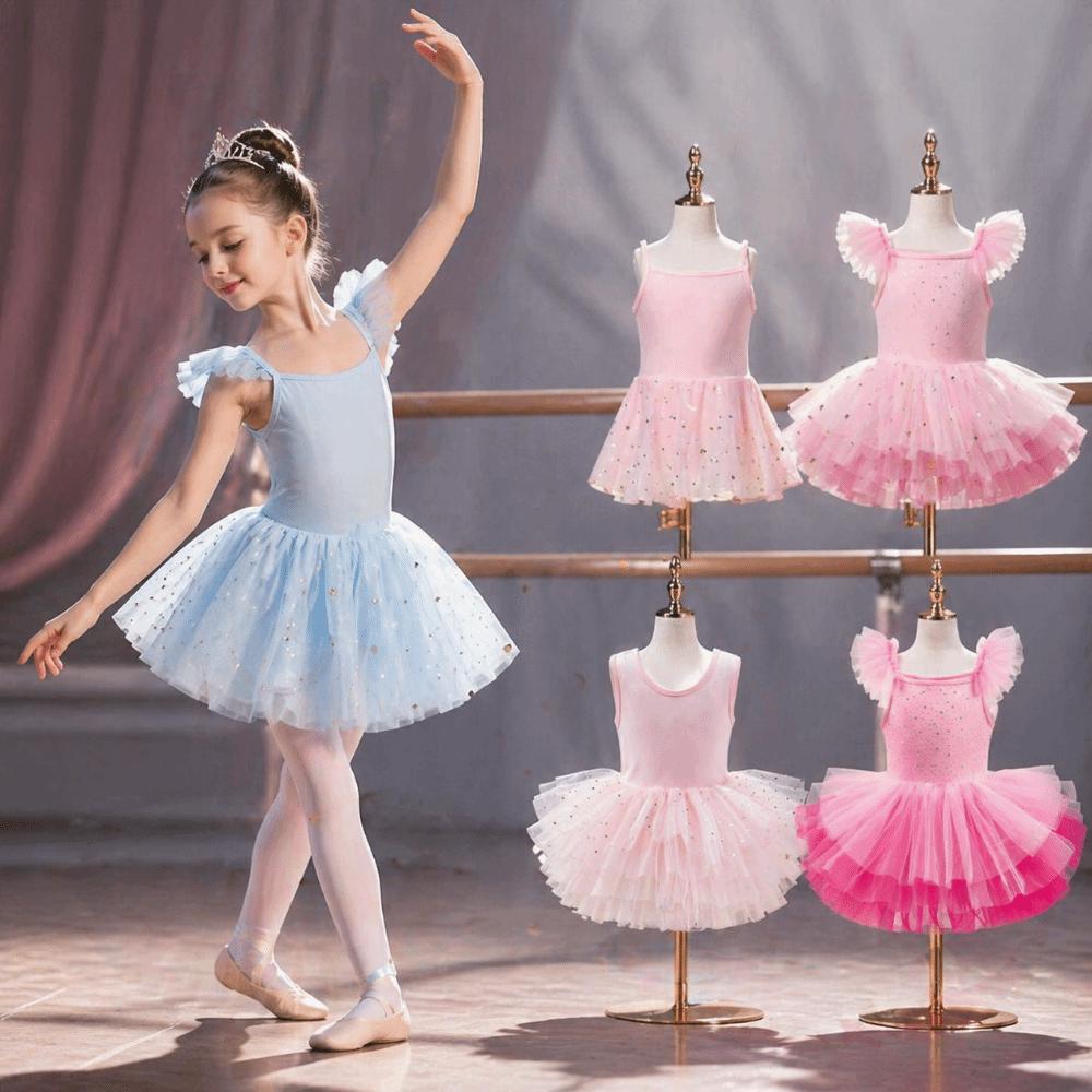 Sequin Ballet TuTu Dress Cross Strap Ballet Performance Costume Party Dance Dress Grading