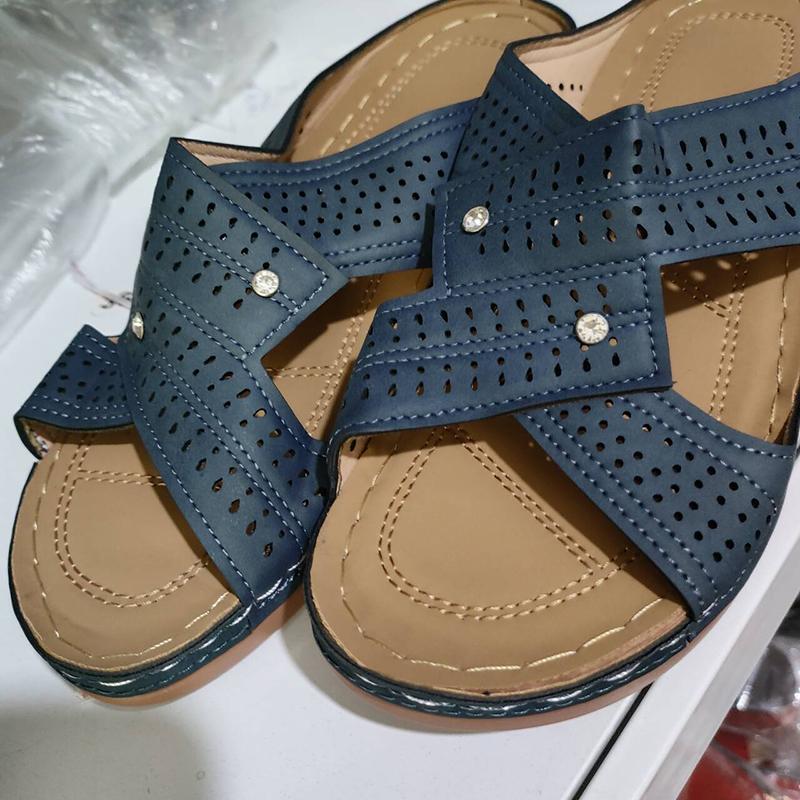 Босоножки Женские Летняя Обувь Элегантные Низкий Каблук Летние Шлепанцы Zapatos Mujer На танкетке