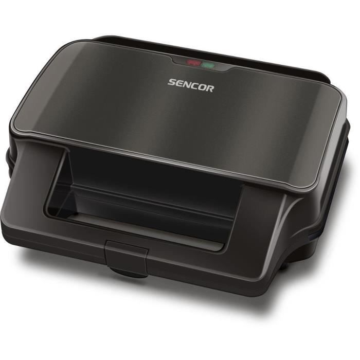Appareil à croque-monsieur 4 en 1 Sencor SSM 9978BK - 4 plaques interchangeables - Boîtier CoolTouch - 900 W - Noir