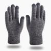 Cozy Knitted Split-Finger Wool Gloves for Autumn & Winter – Thick, Warm, Touchscreen-Friendly