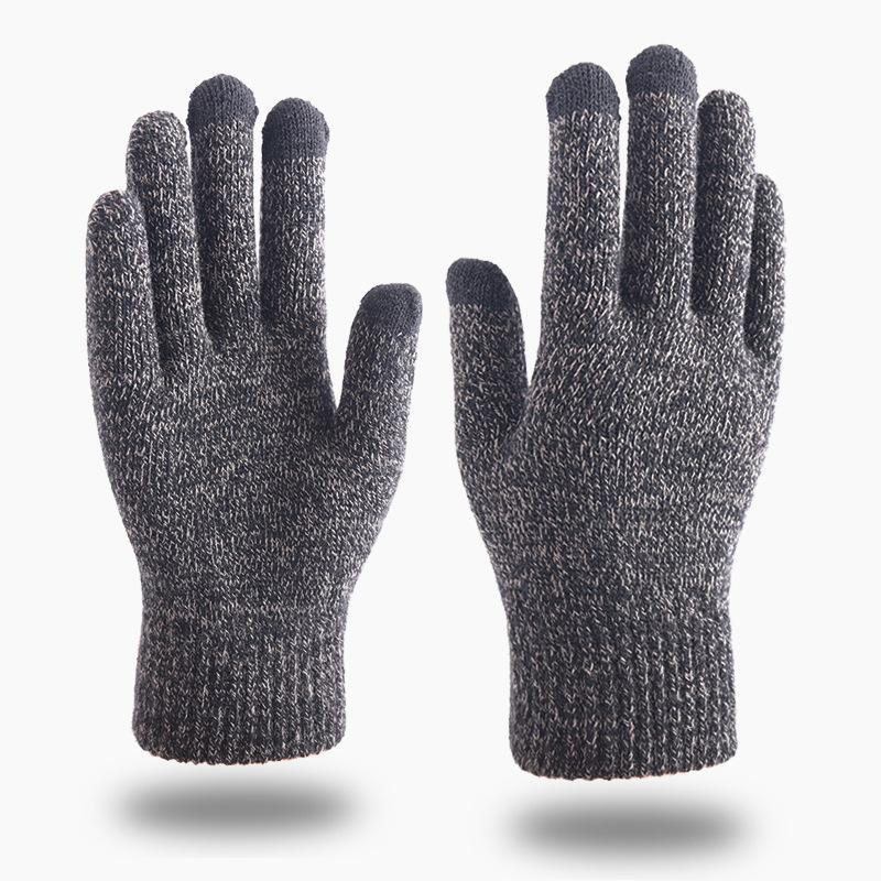 Cozy Knitted Split-Finger Wool Gloves for Autumn & Winter – Thick, Warm, Touchscreen-Friendly