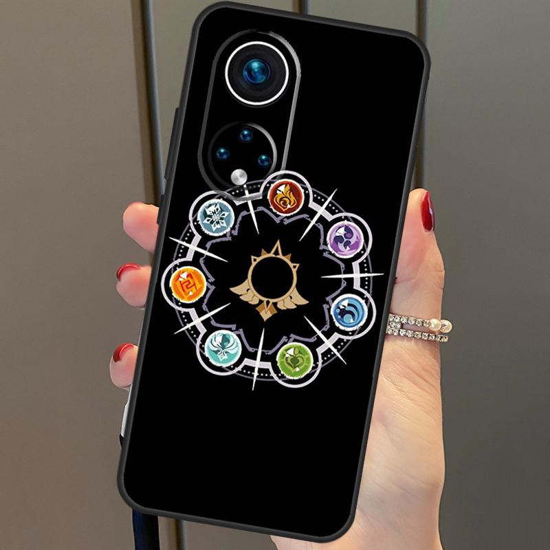Чехол Genshin Impact Elements для Honor 90 70 50 Magic 6 Pro Magic 5 Lite Honor X6a X7a X8a X9a X8b X9b X8 X9