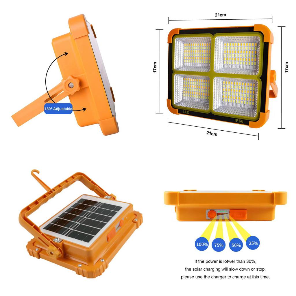 20000mah Portable Solar Lantern LED Tent Light Rechargeable Lantern Emergency Night Market Light Outdoor Camping Bulb Lamp