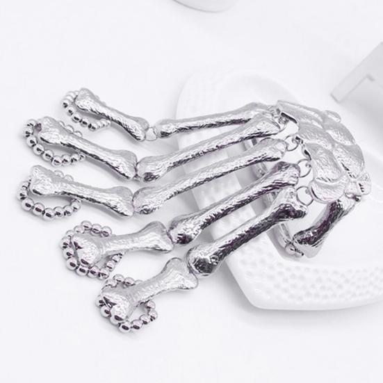 Bone Skeleton Gothic Punk Skull Hand Bangle Finger Ring Bracelet Jewelry Gift