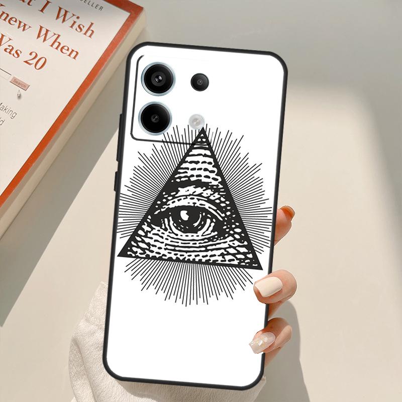 Чехол-футляр Illuminati Eye Occult Pyramid для Xiaomi Redmi Note 14 13 10 11 12 15 Pro Plus Чехол для Redmi 15 14C 12C 10C 13C 15C