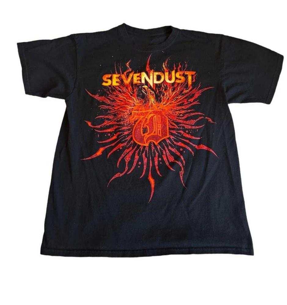 Sevendust Группа Черная Все Размеры До 5XL Футболка Мужская Унисекс Футболка