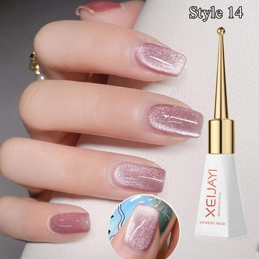 Магнитный гель-лак Aurora Crystal Cat Eye Gel Polish для ногтей, замачиваемый УФ-гель для ногтей