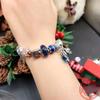Original Sterling Color Family Moment Romantic Sparkling Heart Shaped Pav Ébuckle Snake Chain Bracelets Diy Classic BraceletClassic Chain