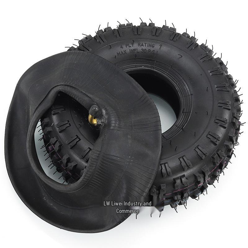 Electric ATV Beach Car with Inflatable 4.10-4 Inch Tires: Tiger, Dolphin, Butterfly, Flower Designs.