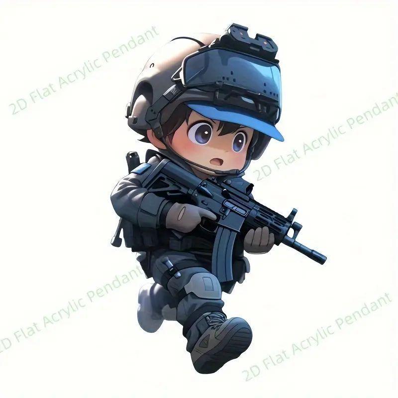 Новый Рождественский Орнамент Подвеска Акрил Плоский Забавный Подвеска Спецназа Подвеска Праздничный Подарочный Подвеска Подвеска