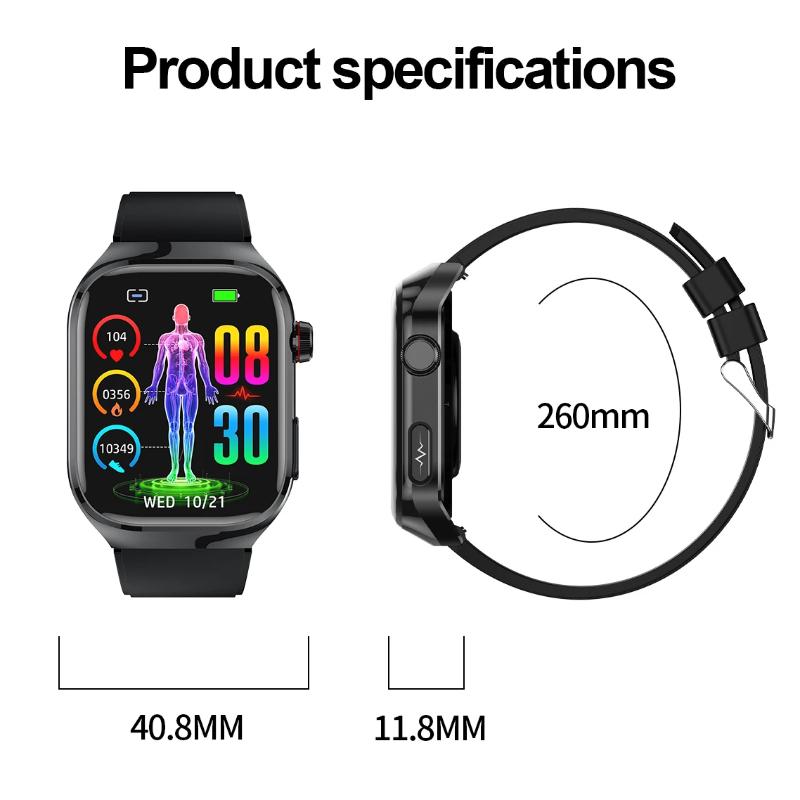 2025 Новые умные часы для мужчин с мочевой кислотой, жиром в крови, ЭКГ+ППГ, пульсом, артериальным давлением, Bluetooth, звонком, спортом для Xiaomi, отслеживанием здоровья, часы
