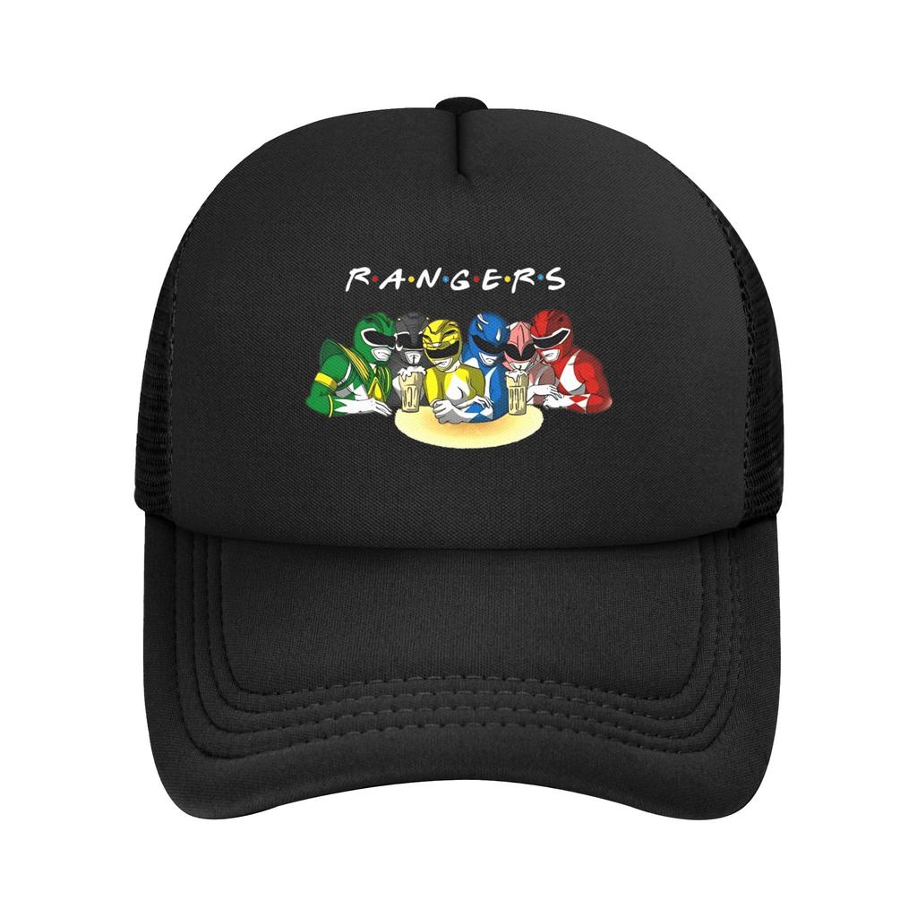 White Tiger Power Rangers Trucker Hat Adult Vintage Mesh Baseball Cap Polyester Breathable Sports Cap