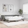 VidaXL Daybed with Trundle and Mattress Dark Grey 90x190 Cm Fabric 3196607