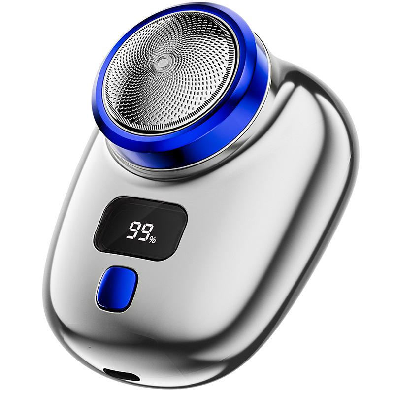 Portable Rechargeable Men's Electric Beard Shaver - Compact Travel Design