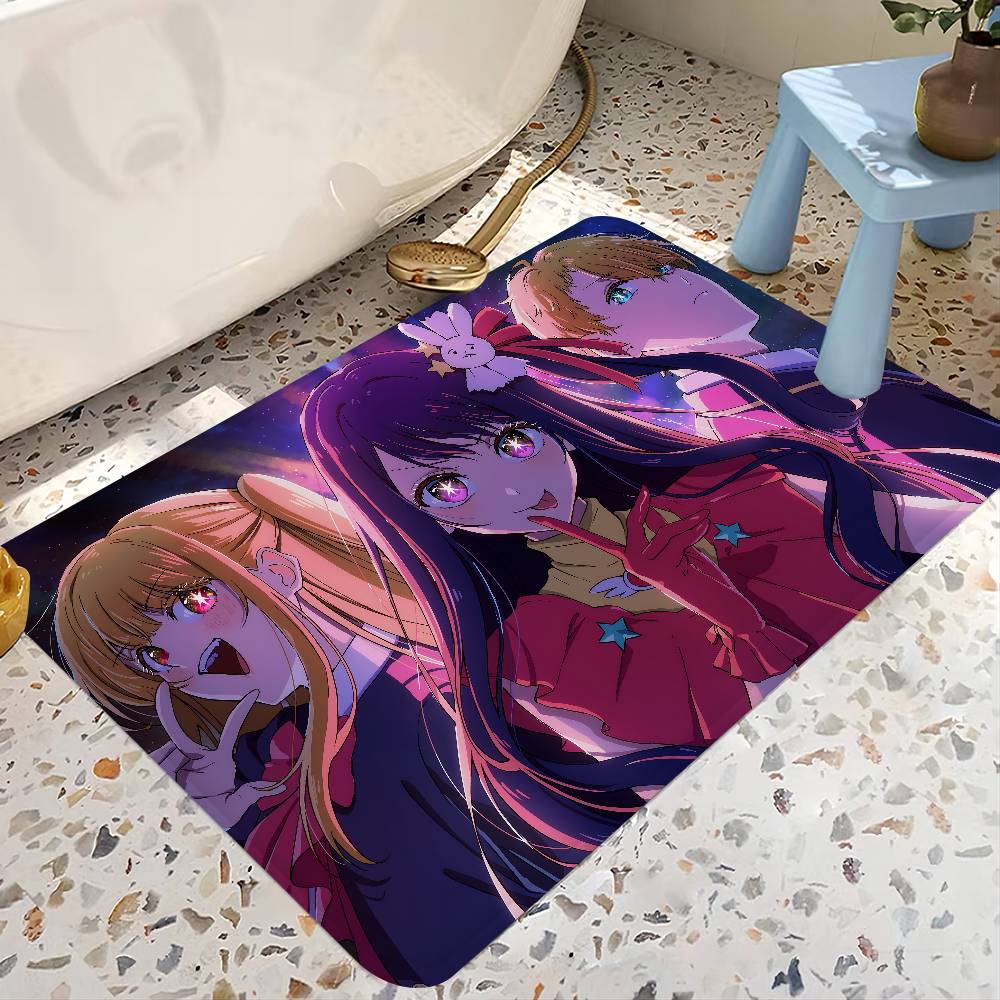 OSHI NO KO CARTOON GIRL Bath Mat Kids Room Bedroom Decoration Balcony Anti-Slip Doormat Living Room Alfombra