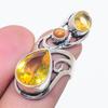 Natural Tiger Eye, Citrine Gemstone 925 Sterling Silver Jewelry Ring Size 7 u8B95