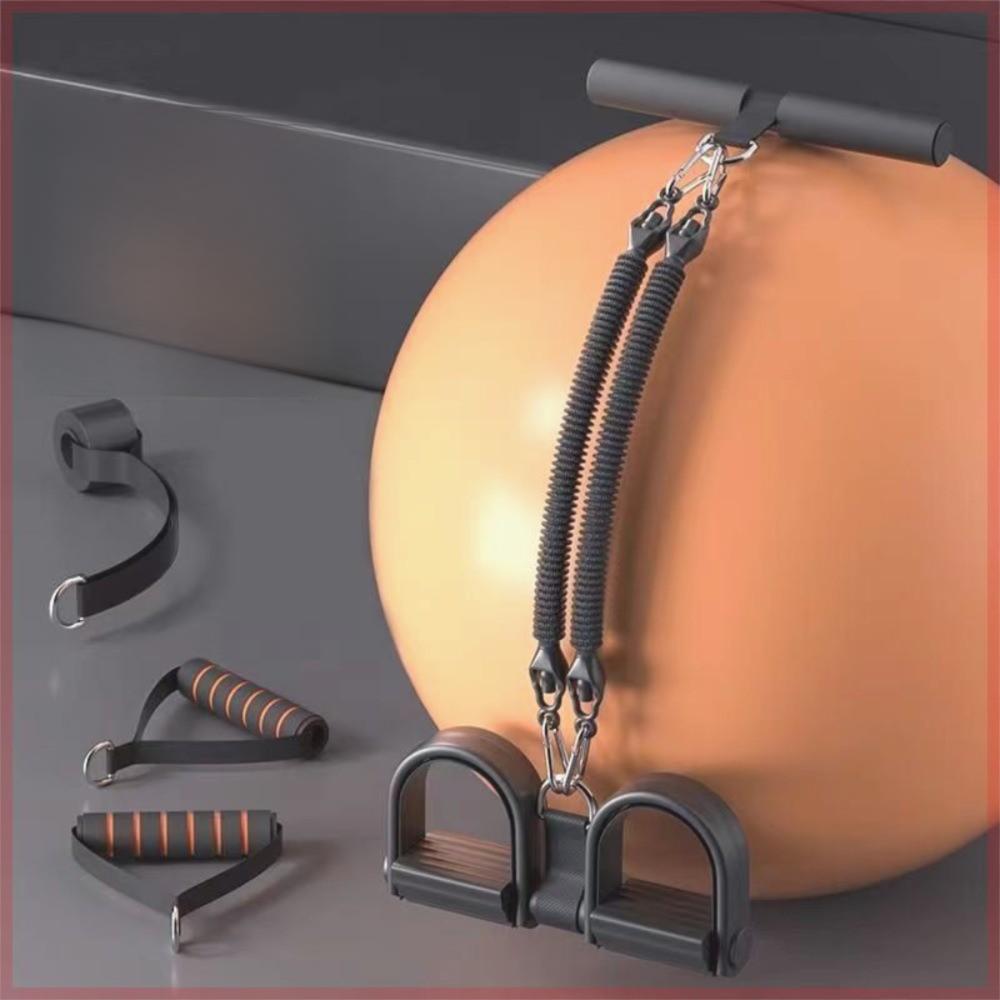 Нескользящий эспандер для лодыжек с ручками, веревка для растяжки ног для йоги и приседаний, домашние тренировки