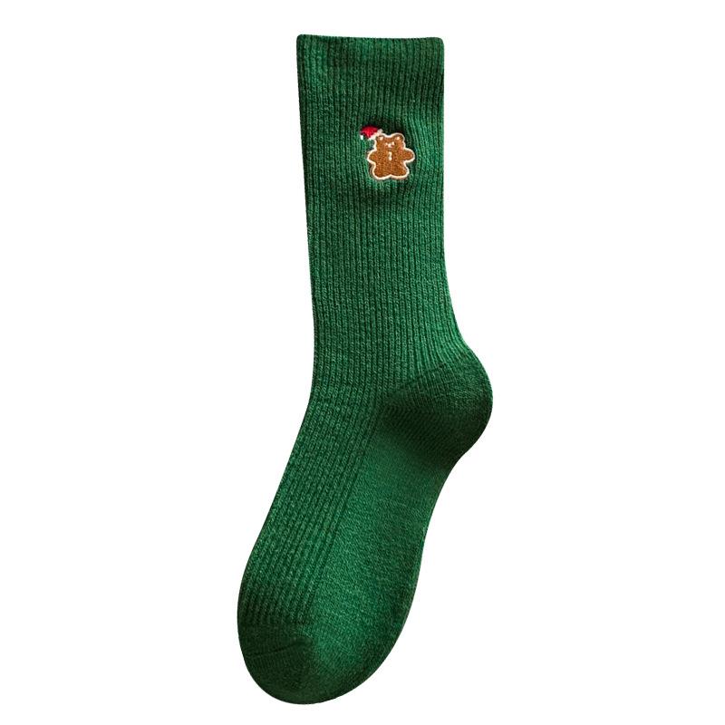 5 пар новых осенне-зимних рождественских носков-труб с вышивкой