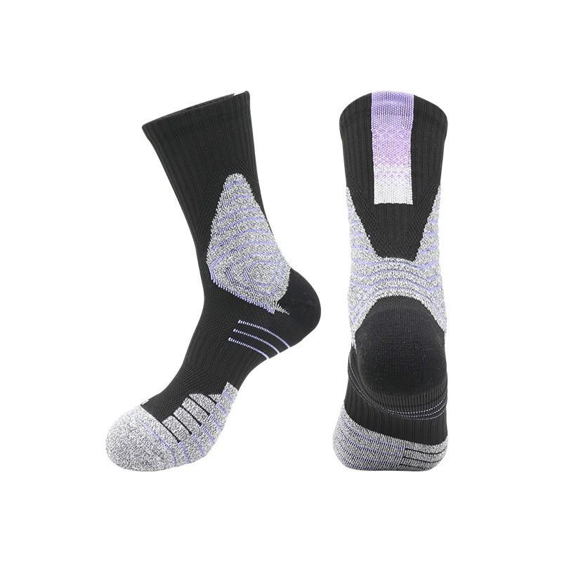 Basketball Socks Men'S Medium Tube Socks Sweat-Absorbing Sports Socks Professional Medium Top Socks Sweat-Absorbing Towel Bottom Socks Men