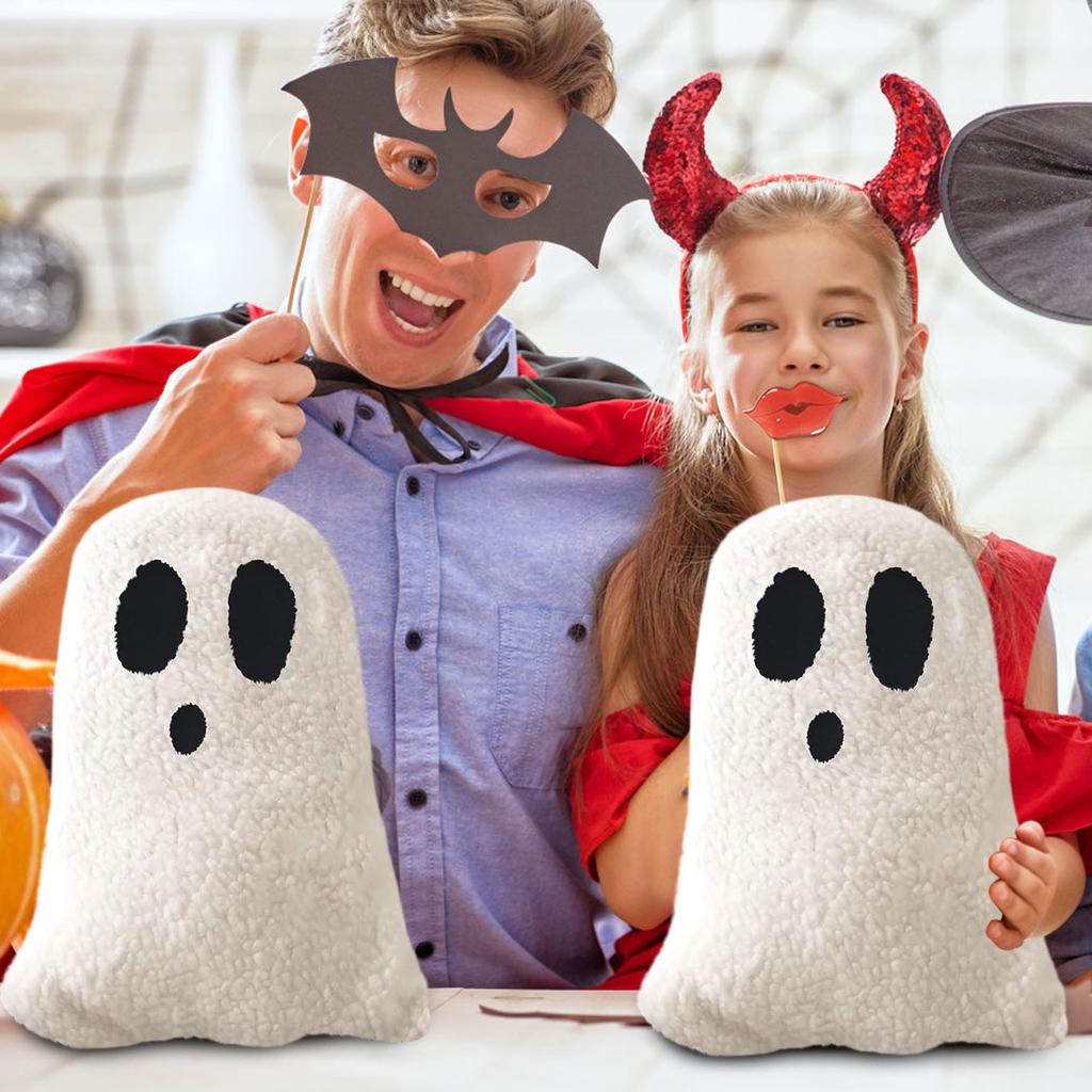 1 шт. Хэллоуин Плюшевая игрушка Подушка для бросания Украшение Жуткая подушка для дивана Кровати Дивана Вечеринка на Хэллоуин Уличный Домашний декор Декоративная подушка