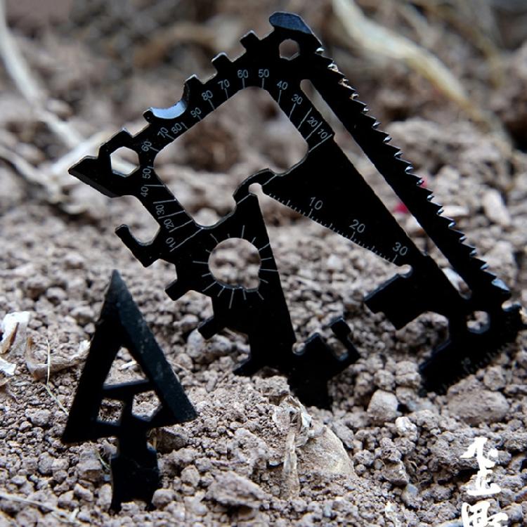 Многофункциональный набор для выживания 18 в 1 из нержавеющей стали, мультитул, карманный размер, инструмент-кредитная карта, простота использования