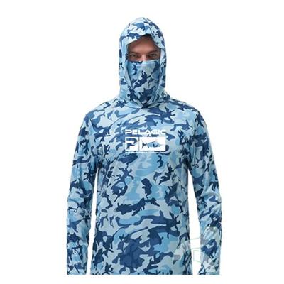 PELAGIC Маска-воротник Уличный рыболовный костюм Худи Легкая защита от солнца Ледяной шелк Длинный рукав Luya