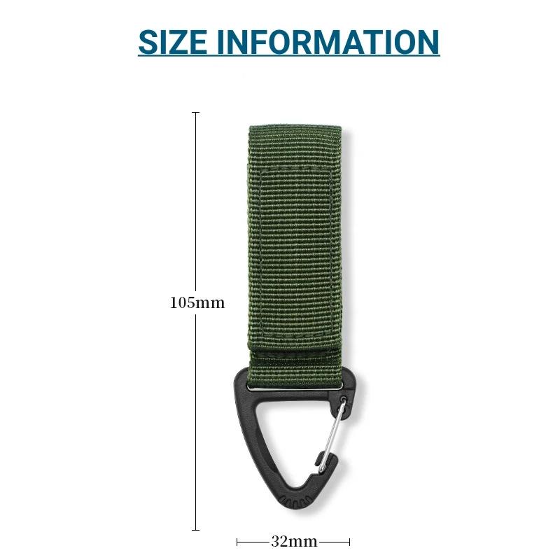 2 шт., тактическая подвесная пряжка, нейлоновый ремень, треугольная пряжка для рюкзака, крючок, уличный карабин, новый