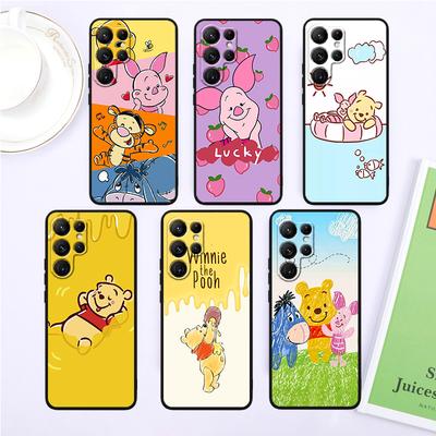 Чехол для телефона с изображением Винни-Пуха для Samsung Galaxy S24 S23 S22 S21 S20 FE S10 S10E Plus Ultra Pro Lite 5G Black Funda