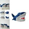 Cozy Shark Slippers Women Men Plush Animal Indoor Winter Warm Floor Shoes 3d