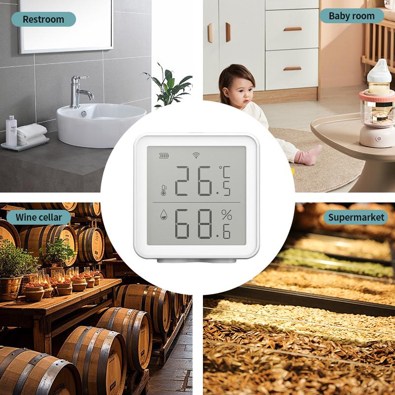 Tuya WIFI Датчик температуры и влажности ЖК-дисплей Домашняя автоматизация для Smart Life Приложение Alexa Google Assistant Voice