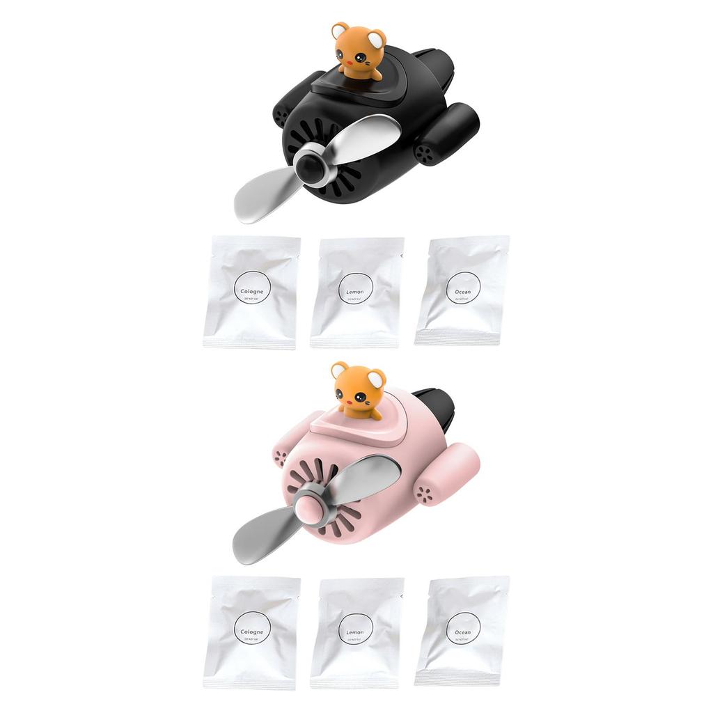 Car Air Freshener Clips Rotating Propeller Cute Auto Air Outlet Aromatherapy Clip Auto Accessories for Home Gift Choice