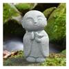 Clowin Jizo Small Garden Mini Jizo Stone Granite Aquarium Bonsai Gray Stone Statue, Figurine, Ornament, Japanese-Style Ornament,
